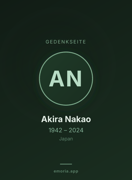 Gedenkportrait von Akira Nakao