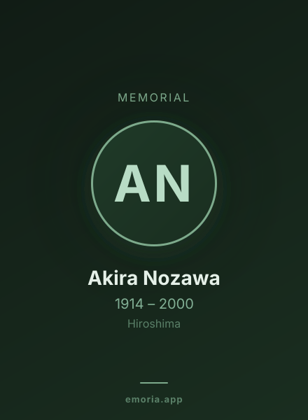 Memorial portrait of Akira Nozawa