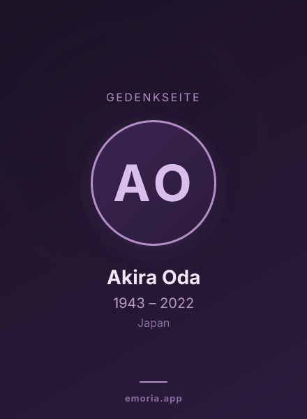 Gedenkportrait von Akira Oda