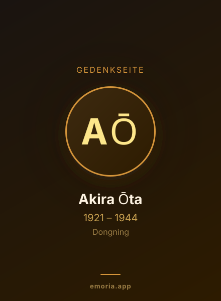 Gedenkportrait von Akira Ōta
