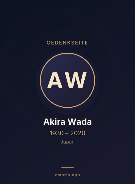 Gedenkportrait von Akira Wada