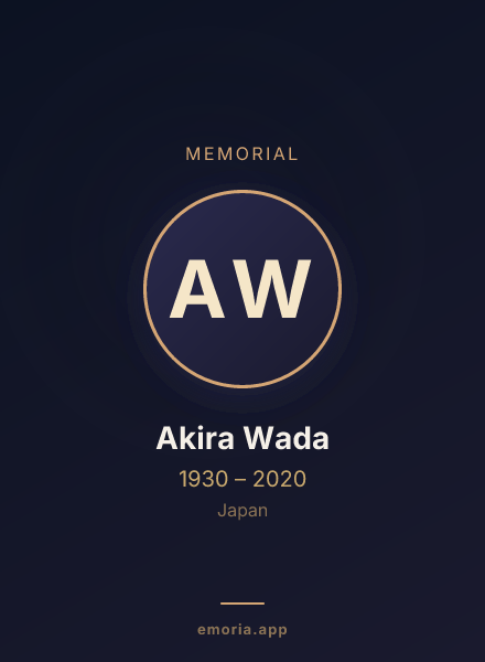 Memorial portrait of Akira Wada