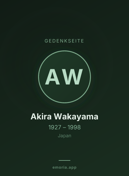 Gedenkportrait von Akira Wakayama