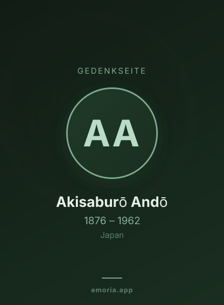 Gedenkportrait von Akisaburō Andō
