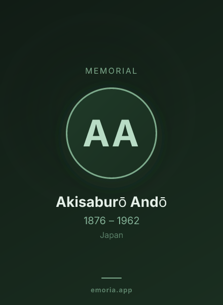 Memorial portrait of Akisaburō Andō
