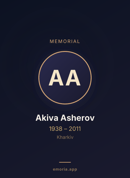 Memorial portrait of Akiva Asherov
