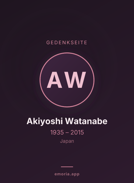 Gedenkportrait von Akiyoshi Watanabe