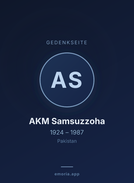 Gedenkportrait von AKM Samsuzzoha