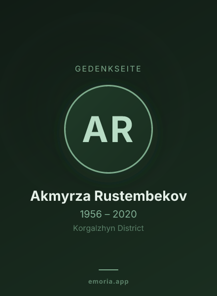 Gedenkportrait von Akmyrza Rustembekov