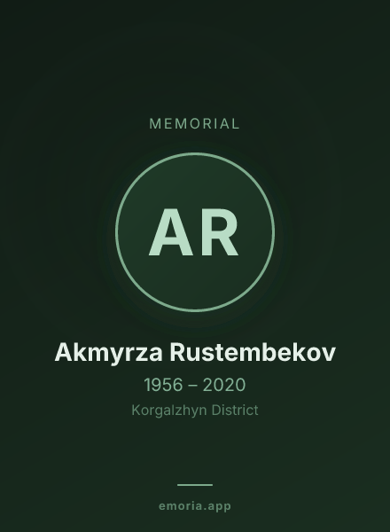 Memorial portrait of Akmyrza Rustembekov