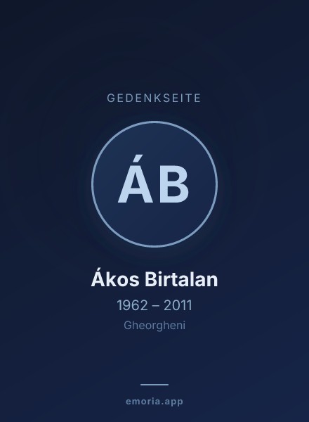 Gedenkportrait von Ákos Birtalan
