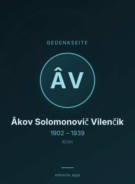 Gedenkportrait von Âkov Solomonovič Vilenčik