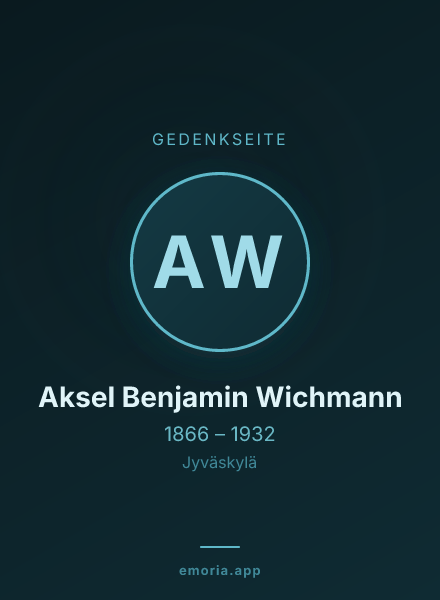 Gedenkportrait von Aksel Benjamin Wichmann