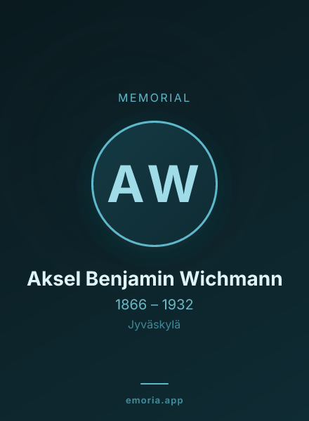 Memorial portrait of Aksel Benjamin Wichmann