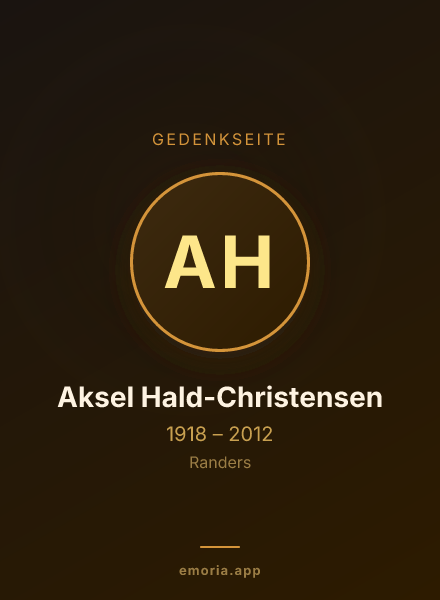 Gedenkportrait von Aksel Hald-Christensen