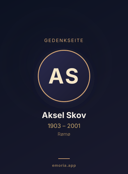 Gedenkportrait von Aksel Skov