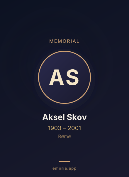 Memorial portrait of Aksel Skov