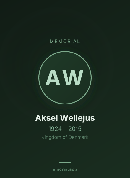 Memorial portrait of Aksel Wellejus