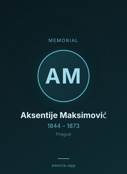 Memorial portrait of Aksentije Maksimović