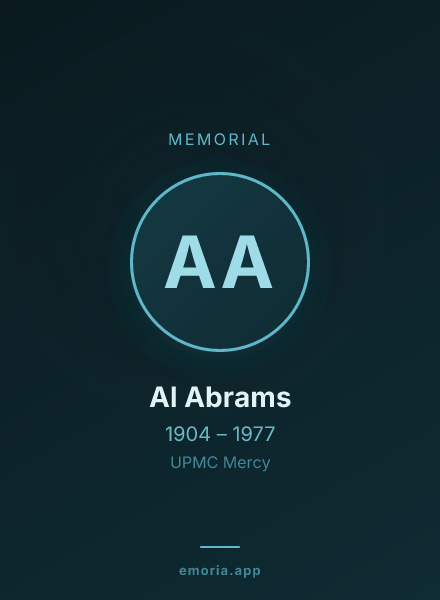 Memorial portrait of Al Abrams