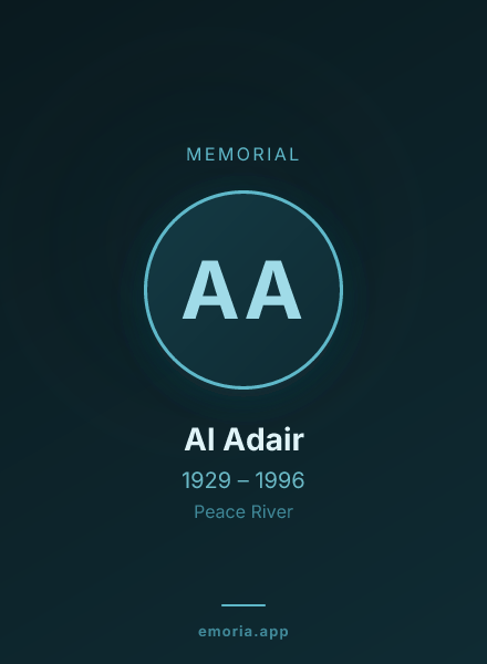 Memorial portrait of Al Adair
