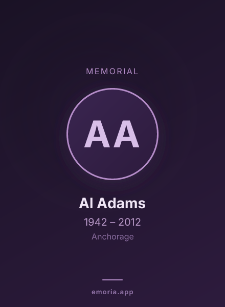Memorial portrait of Al Adams