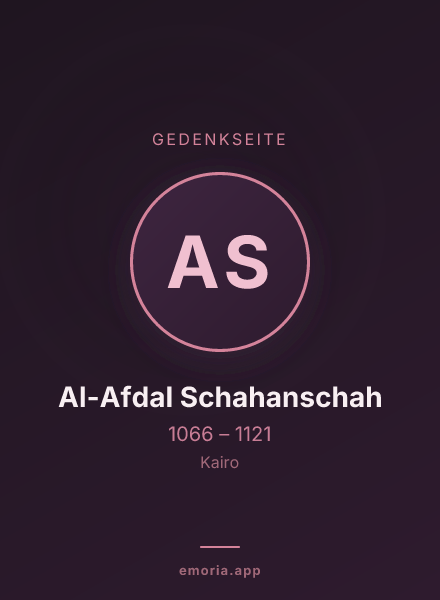 Gedenkportrait von Al-Afdal Schahanschah