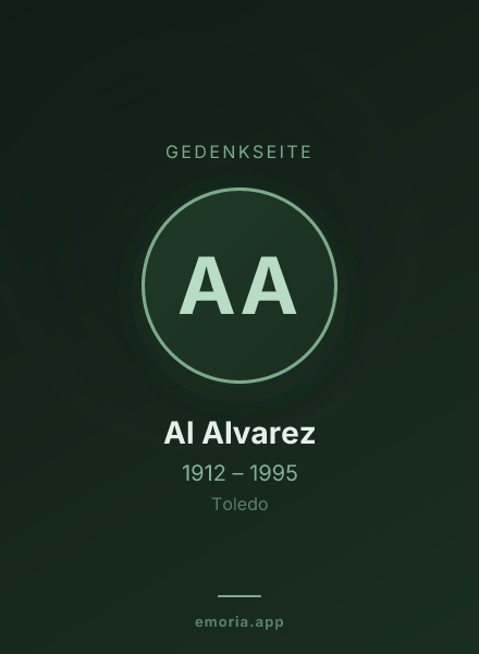 Gedenkportrait von Al Alvarez