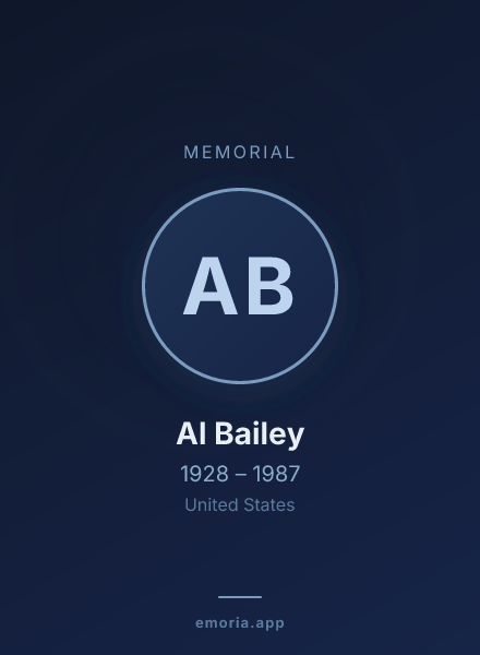 Memorial portrait of Al Bailey