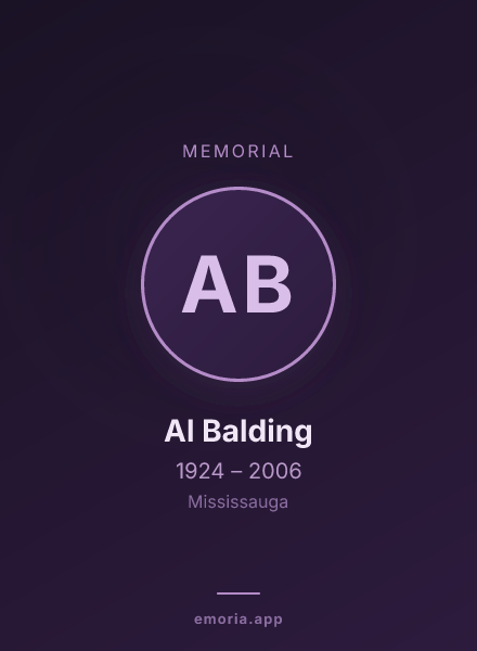 Memorial portrait of Al Balding