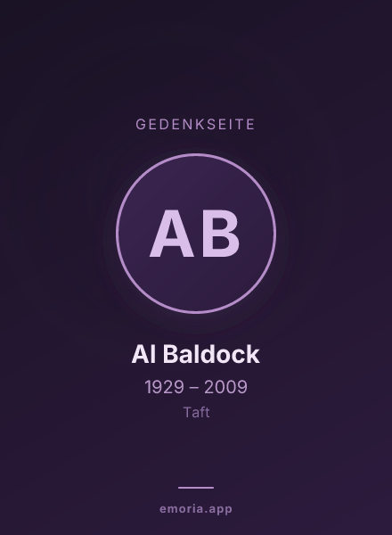Gedenkportrait von Al Baldock