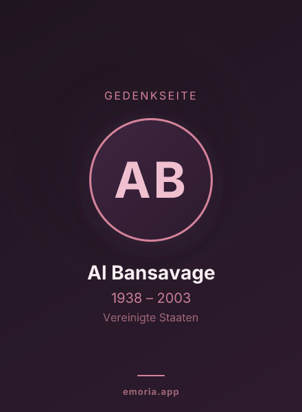 Gedenkportrait von Al Bansavage