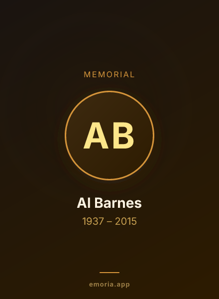 Memorial portrait of Al Barnes