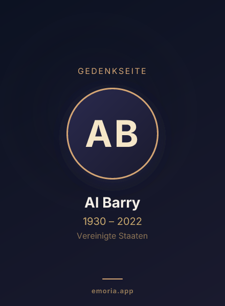 Gedenkportrait von Al Barry