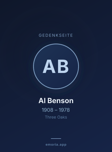 Gedenkportrait von Al Benson