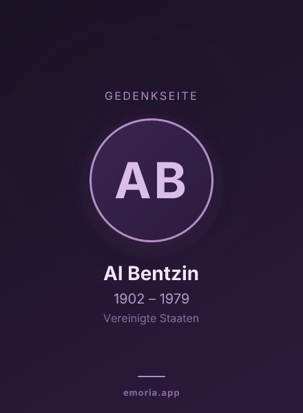 Gedenkportrait von Al Bentzin