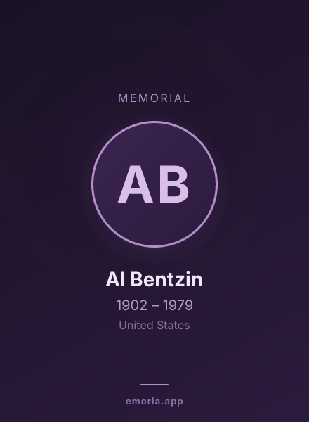 Memorial portrait of Al Bentzin