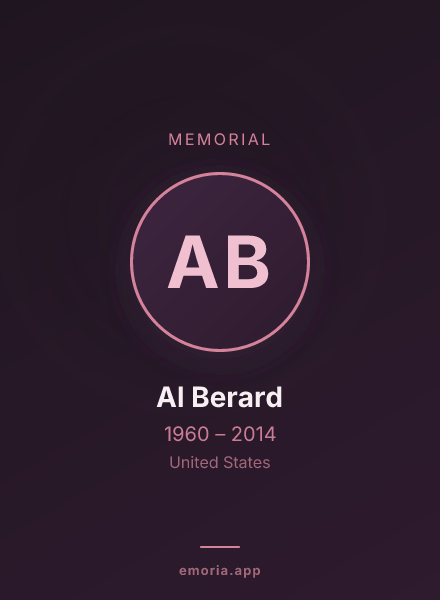 Memorial portrait of Al Berard