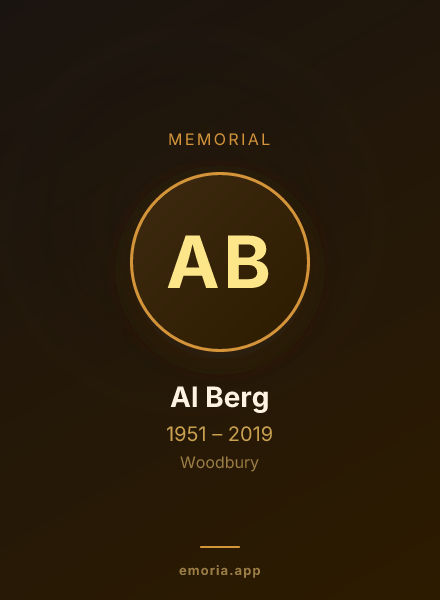Memorial portrait of Al Berg