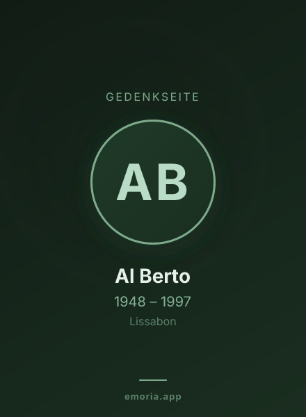 Gedenkportrait von Al Berto