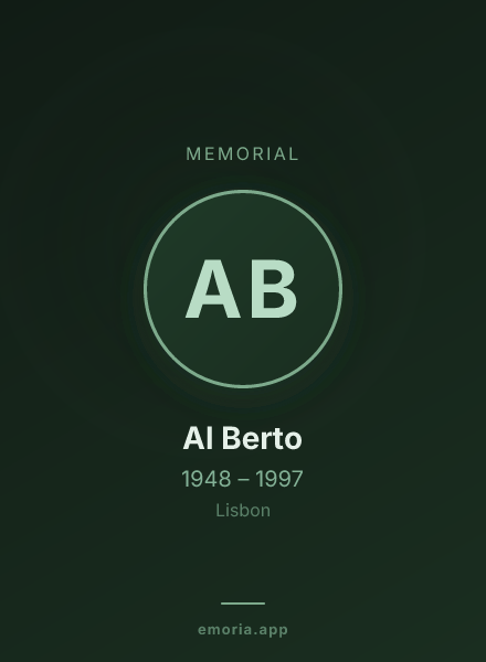 Memorial portrait of Al Berto