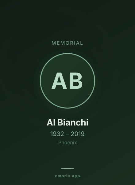 Memorial portrait of Al Bianchi