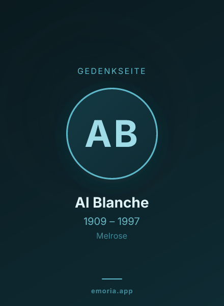 Gedenkportrait von Al Blanche