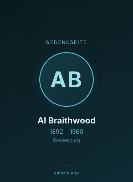 Gedenkportrait von Al Braithwood