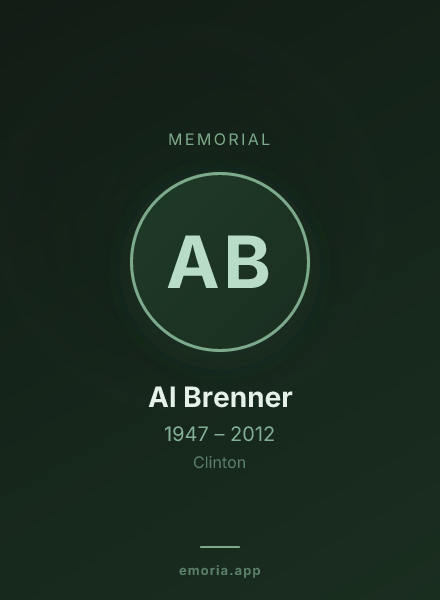Memorial portrait of Al Brenner