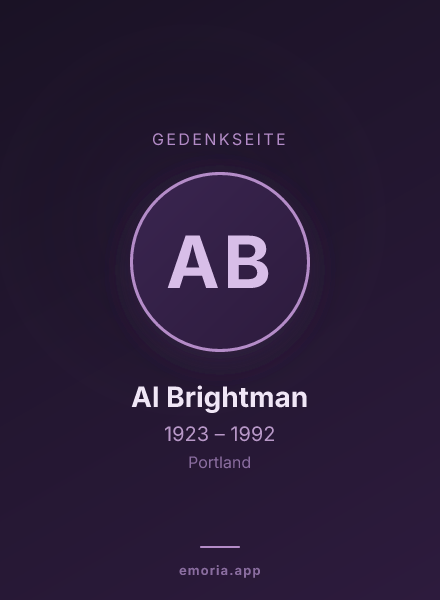 Gedenkportrait von Al Brightman