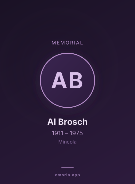 Memorial portrait of Al Brosch