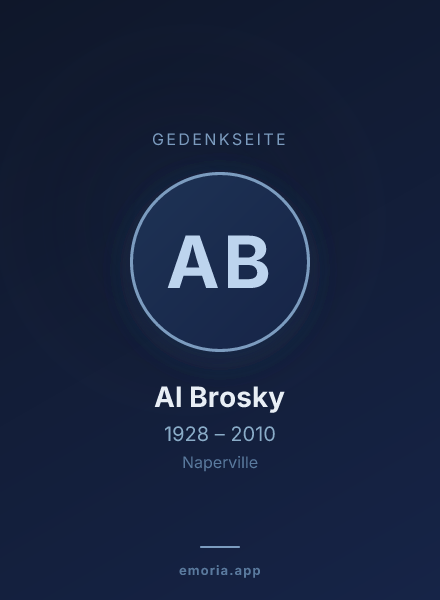 Gedenkportrait von Al Brosky