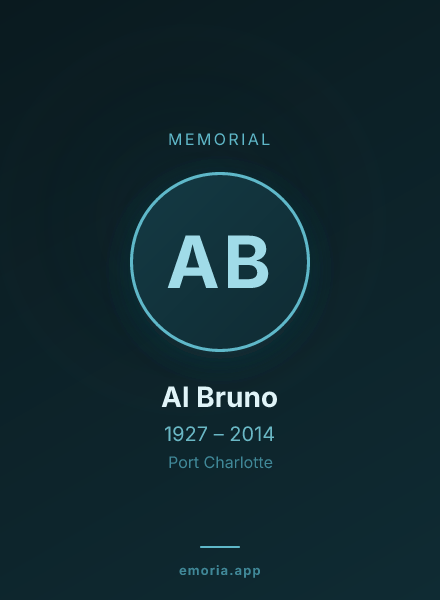 Memorial portrait of Al Bruno