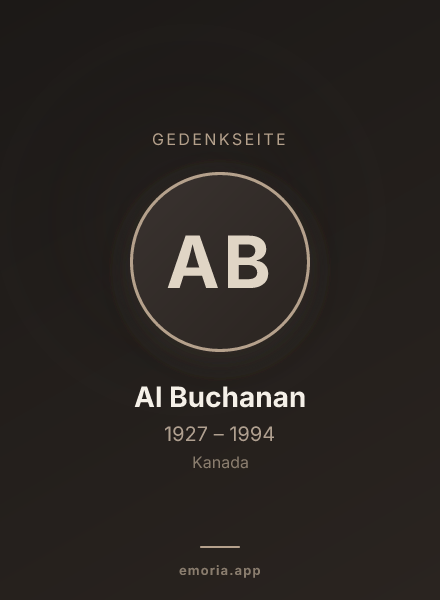 Gedenkportrait von Al Buchanan